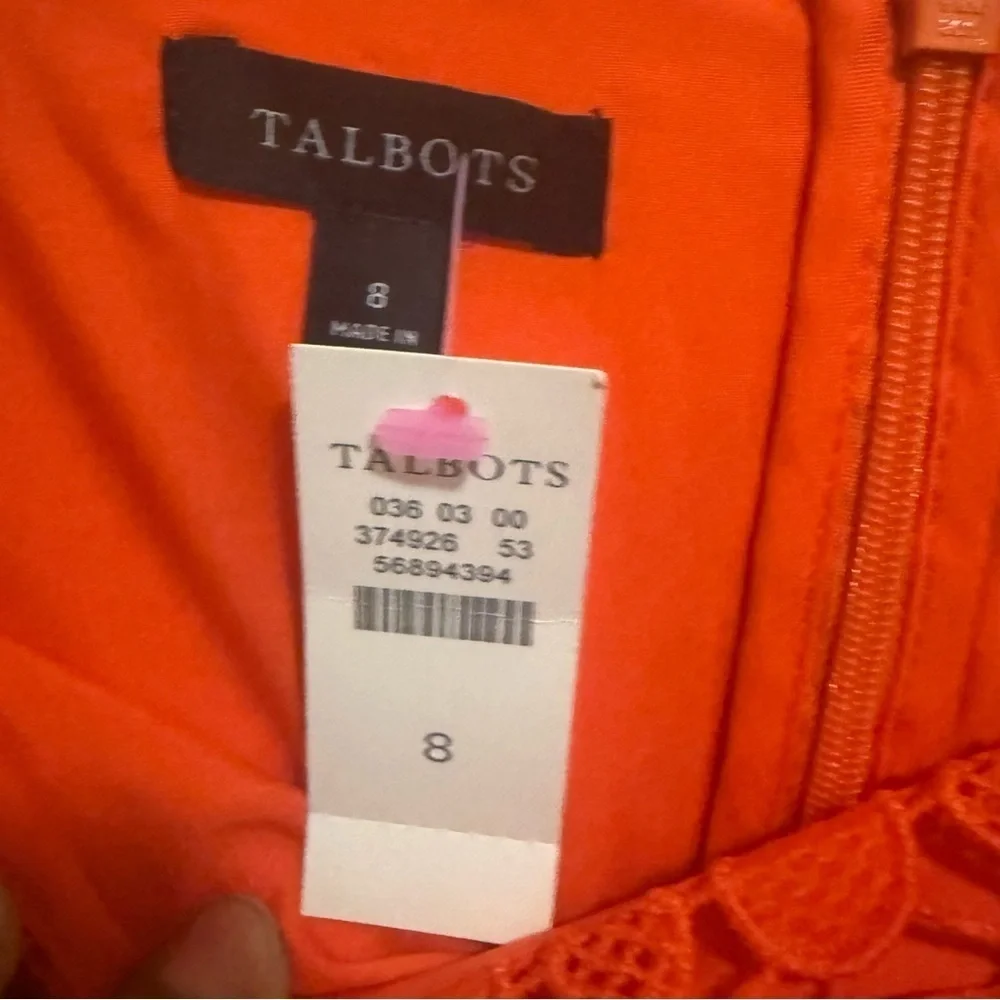 Talbots Lace Fit & Flare Midi Dress